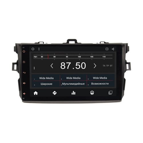 Штатная магнитола Toyota Corolla 2006 - 2013 Wide Media WM-VS9A101NB-2/32