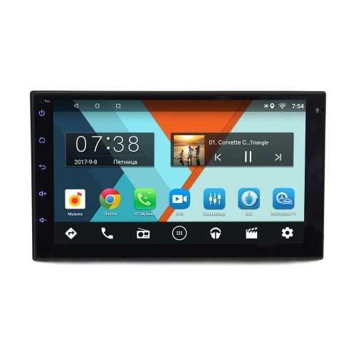 Универсальная бездисковая станция 2 din Wide Media MT7001 Android (1024*600) (+ разъемы Nissan)