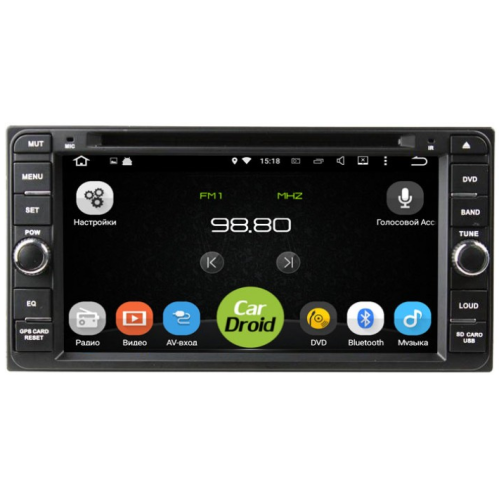 Штатная магнитола Roximo CarDroid RD-1101D для Toyota Универсальная (Android 9.0)DSP