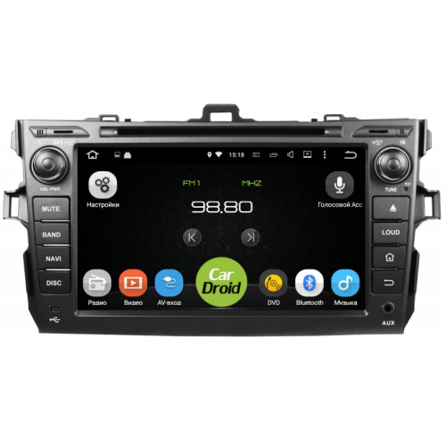 Штатная магнитола Roximo CarDroid RD-1104D для Toyota Corolla E150 2006-2013 (Android 9.0) DSP