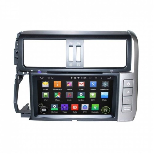 Штатная магнитола CarMedia KD-8015-P5 для Toyota Land Cruiser Prado 150 2009-2013 серебро на Android 9.0