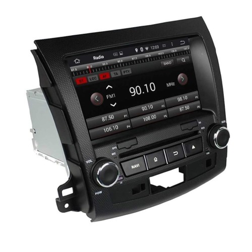 Штатная магнитола CarMedia KD-8063-P6 для Mitsubishi Outlander XL 2006-2012 на Android 9.0