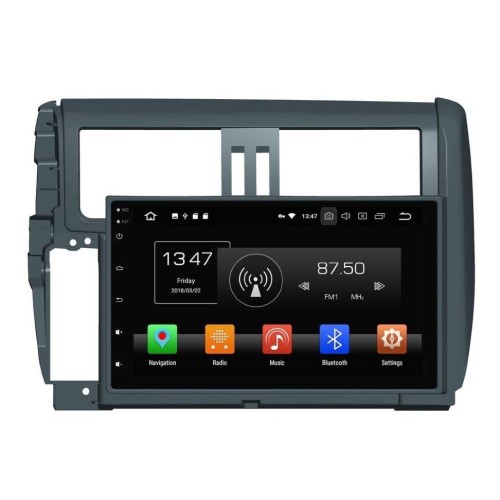 Штатная магнитола CarMedia KD-9025-P6 для Toyota Land Cruiser Prado 150 (2009-2013) темно-серый на Android 10.0