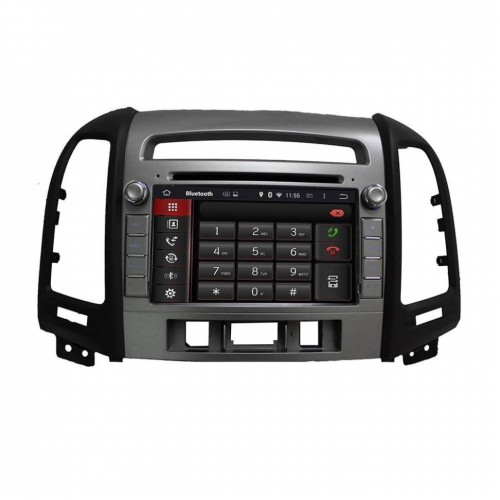 Штатная магнитола CarMedia KD-7021-P6 для Hyundai Santa Fe 2006-2010 (3 отверстия под кнопки) на Android 10.0
