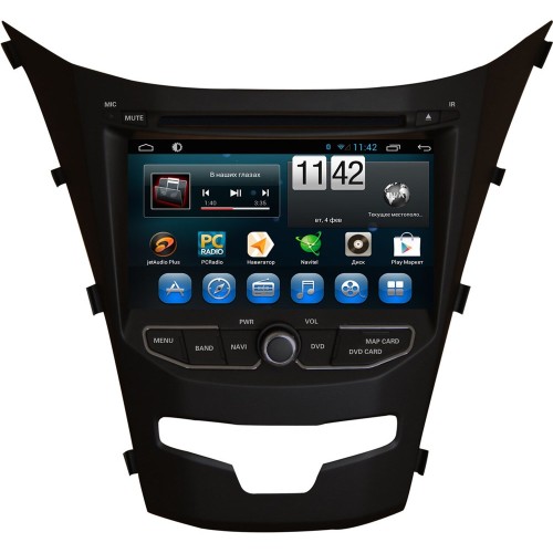 Штатная магнитола CarMedia KR-7082-T8 для Ssang Yong Actyon II 2013-2022 на Android 9.0