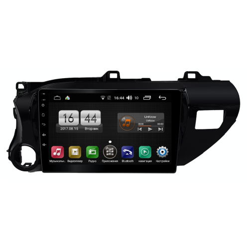 Магнитола FARCAR LX1077R (S195) для Toyota Hilux 2015-2020 на Android 8.1
