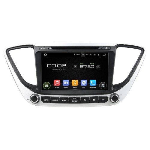 Штатная магнитола CarMedia KD-8211-P6 для Hyundai Solaris II 2017-2020 на Android 10.0