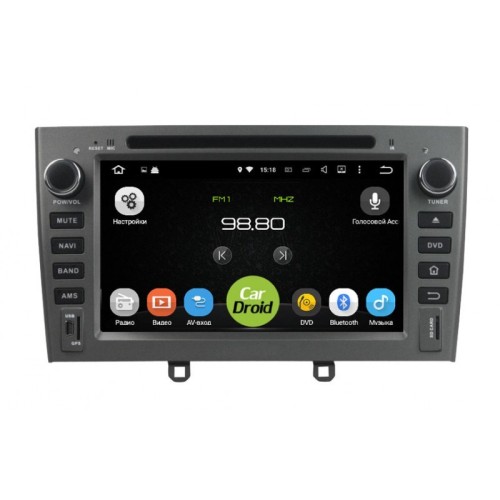 Штатная магнитола Roximo CarDroid RD-2901DG Peugeot 308 I, 408, RCZ I 2010-2017 (Android 9.0) серый