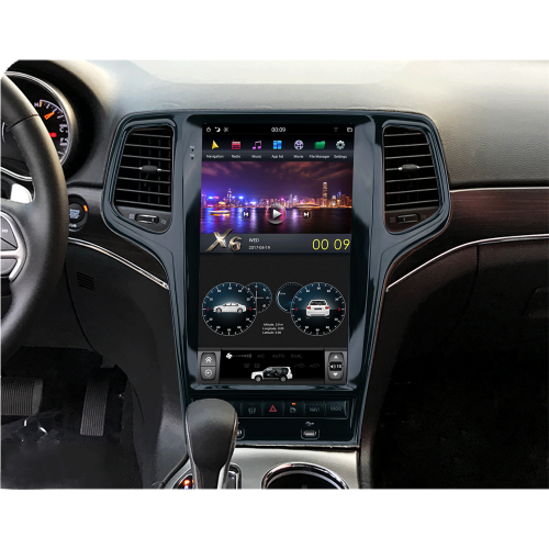 Магнитола Тесла CarMedia ZF-1823B-DSP Tesla-Style для JEEP Grand Cherokee 2013+ (Черная)