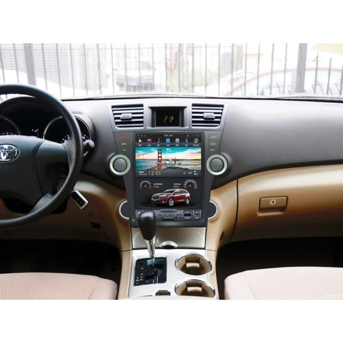 Магнитола Тесла CarMedia ZF-1225-DSP Tesla-Style для Toyota Highlander 2007-2013 U40 на Android 9.0