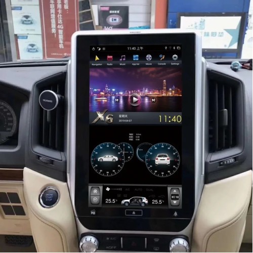 Магнитола Тесла CarMedia ZF-1807L-DSP Tesla-Style для Toyota Land Cruiser 200 10.2015+ на Android 9.0