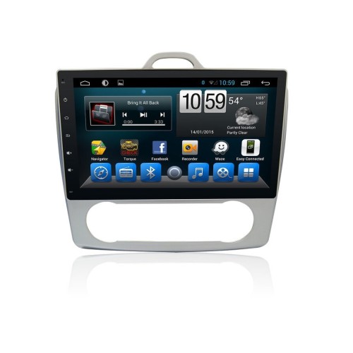 Штатная магнитола CarMedia KR-1060-T8 для Ford Focus II 2005-2011 с климатом на Android 9.0