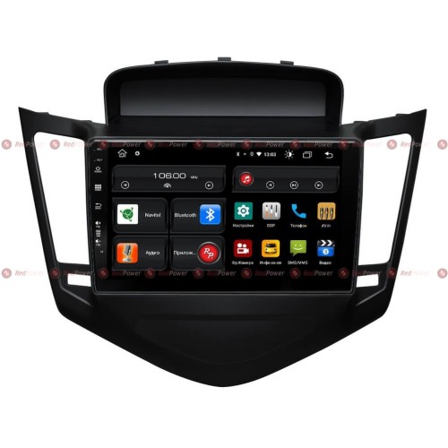 Штатная магнитола Redpower 61045 для Chevrolet Cruze 2009-2012 (черная рамка) на Android 10.0