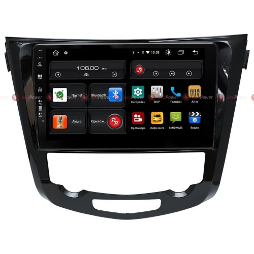 Штатная магнитола Redpower 61301 для Nissan X-Trail, Qashqai 2014-2019 с КЛИМАТ-КОНТРОЛЕМ на Android 10.0