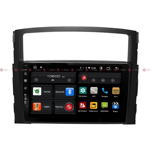 Штатная магнитола Redpower 61223 для Mitsubishi Pajero 4 (2006+) на Android 10.0