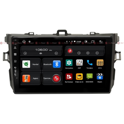 Штатная магнитола Redpower 61163 для Toyota Corolla (2007-2012) на Android 10.0