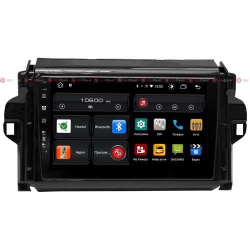 Штатная магнитола Redpower 61069 для Toyota Fortuner II (2015-2025) на Android 10.0
