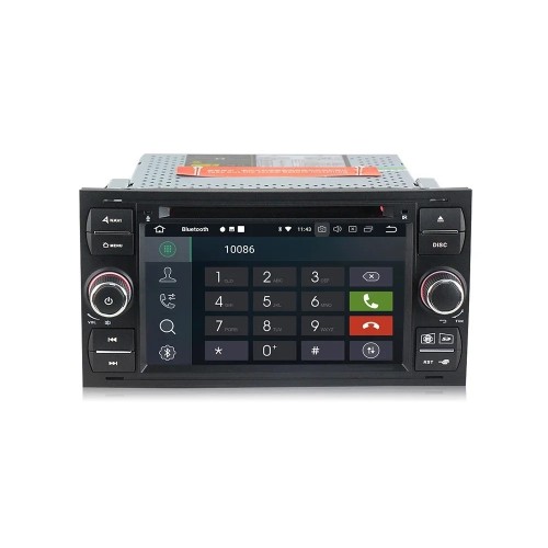 Штатная магнитола CarMedia MKD-F745B-P6 для Ford Focus, C-Max, S-Max, Fiesta, Fusion, Mondeo, Transit, Kuga (черная) на Android 10.0