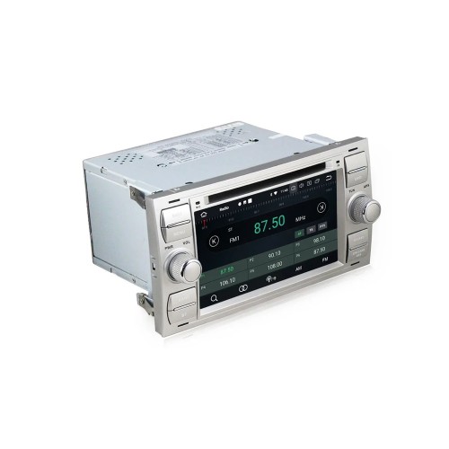 Штатная магнитола CarMedia MKD-F745S-P6N для Ford Focus, C-Max, S-Max, Fiesta, Fusion, Mondeo, Transit, Kuga (silver) на Android 11.0