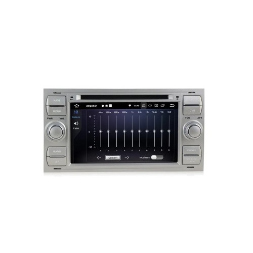 Штатная магнитола CarMedia MKD-F745S-P6N для Ford Focus, C-Max, S-Max, Fiesta, Fusion, Mondeo, Transit, Kuga (silver) на Android 11.0