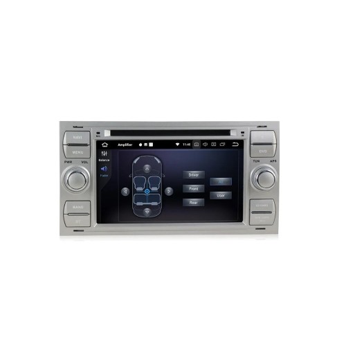 Штатная магнитола CarMedia MKD-F745S-P6N для Ford Focus, C-Max, S-Max, Fiesta, Fusion, Mondeo, Transit, Kuga (silver) на Android 11.0
