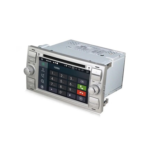 Штатная магнитола CarMedia MKD-F745S-P6N для Ford Focus, C-Max, S-Max, Fiesta, Fusion, Mondeo, Transit, Kuga (silver) на Android 11.0