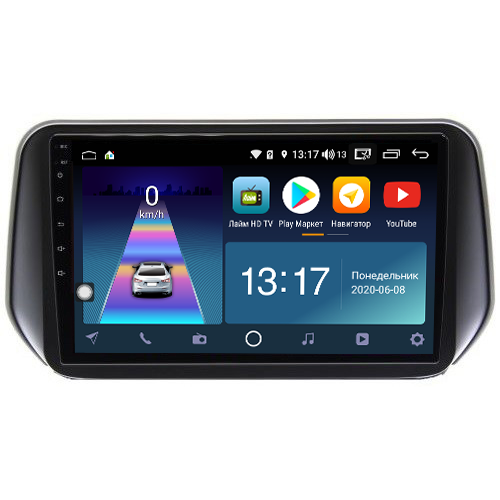 Штатная магнитола DayStar DS-7008Z с DSP + 4G SIM + CarPlay для Hyundai Santa Fe 2018+ на Android 10.0