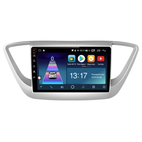 Штатная магнитола DayStar DS-7018Z с DSP + 4G SIM + CarPlay для Hyundai Solaris 2017-2020 на Android 10.0