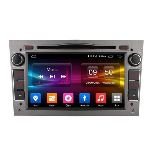 Штатная магнитола CarMedia OL-7993-s для Opel Astra H, Antara, Zafira, Vectra, Corsa, Meriva, Omega (серая) на Android 6.0