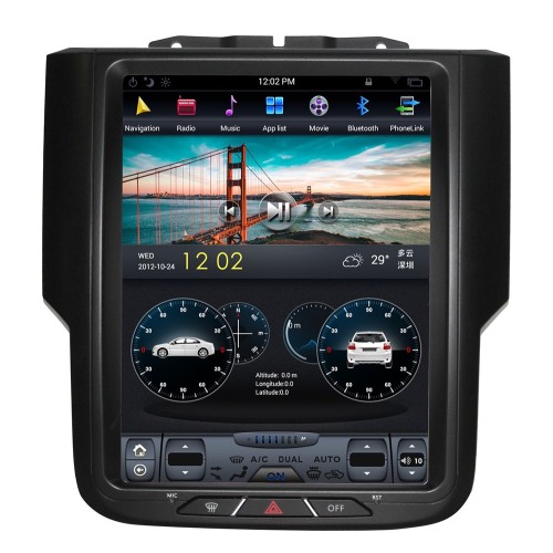 Магнитола Тесла CarMedia ZF-1159-DSP Tesla-Style для Dodge RAM 1500 2009-2016 на Android 9.0