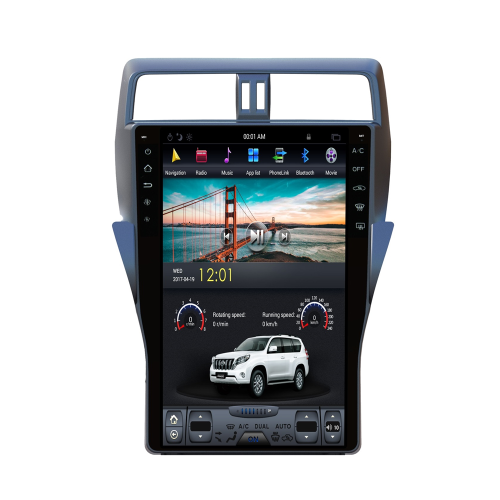 Магнитола Тесла CarMedia ZF-1805-DSP Tesla-Style для Toyota Land Cruiser Prado 150 2017-2020 на Android 9.0