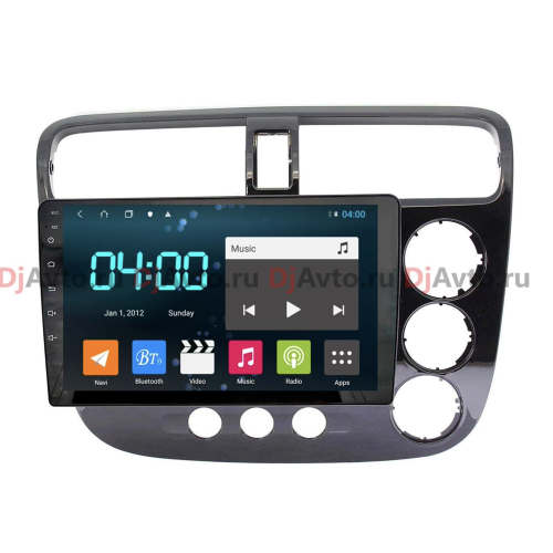 Штатная магнитола DjAvto 4632 - 4015 для Honda Civic 7 (VII) 2000 - 2006 c DSP на Android 9.0