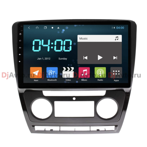 Штатная магнитола DjAvto 4665-4018 для Skoda Octavia II (A5) 2004-2013 c DSP на Android 9.0