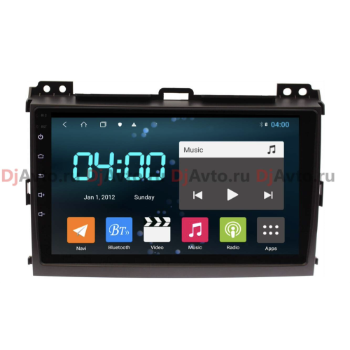 Штатная магнитола DjAvto 4543-4015 для Toyota Land Cruiser Prado 120 2002-2009 c DSP на Android 9.0