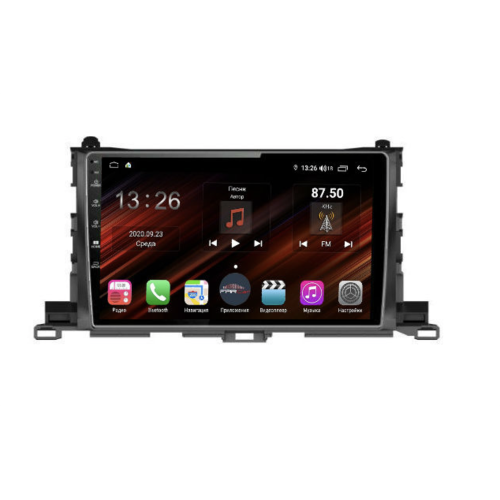 Магнитола Farcar XH467R (S400) (6/128ГБ) для Toyota Highlander (U50) 2014-2019 на Android 10.0