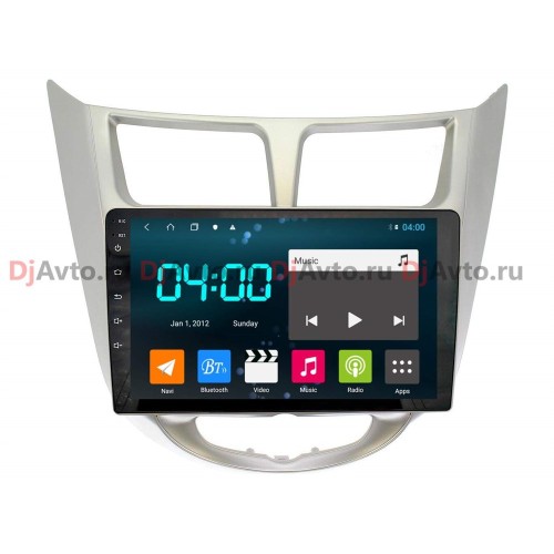 Штатная магнитола DjAvto 4658 - 4015 для Hyundai Solaris 2011 - 2017 c DSP на Android 9.0