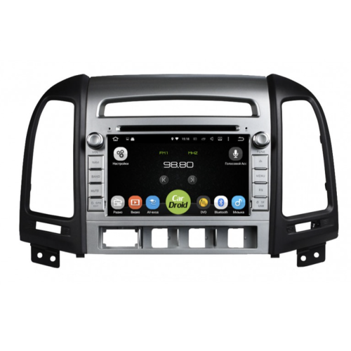 Штатная магнитола Roximo CarDroid RD-2001D для Hyundai SantaFe II 2005-2012 на Android 9.0,DSP (4 кнопки)