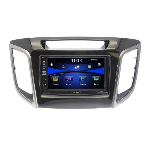 Магнитола в штатное место Hyundai Creta, IX25 2016-2019 Wide Media DV-JM7120 черный лак