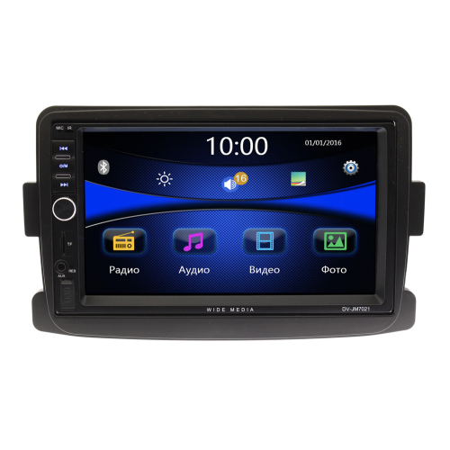 Магнитола в штатное место Renault Duster, Kaptur 2011-2020 Wide Media DV-JM7105 с рулевым управлением