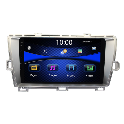 Штатная магнитола Toyota Prius 2009 - 2015 Wide Media DV-JM9092 (правый руль) серебряный