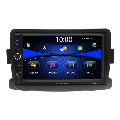 Магнитола в штатное место Renault Duster Wide Media DV-JM7104 без рулевого управления