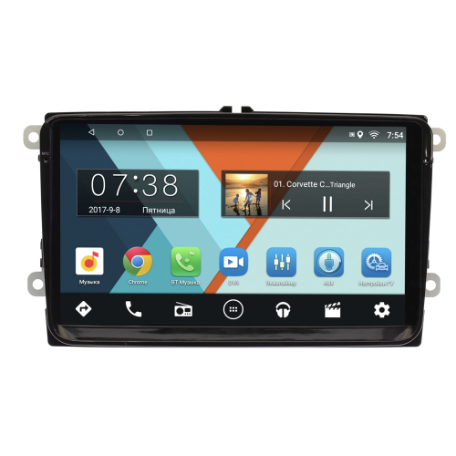 Штатная магнитола VW универсальная Wide Media MT9001MF-1/16 1024*600