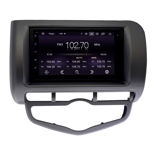 Штатная магнитола Honda Fit I 2001-2007 (правый руль, с кондиционером) Wide Media MT7116PK-2/16 DSP 3G-SIM Android 9.0 сероголубая