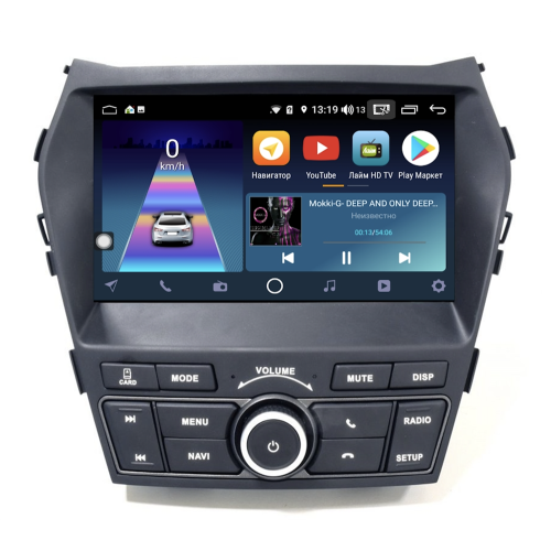 Штатная магнитола DayStar DS-7004ZH с DSP + 4G SIM + CarPlay для Hyundai Santa Fe III 2012-2018 на Android 10.0