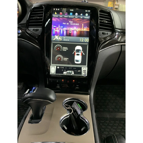Магнитола Тесла CarMedia ZF-1823B-DSP Tesla-Style для JEEP Grand Cherokee 2013+ (Черная)
