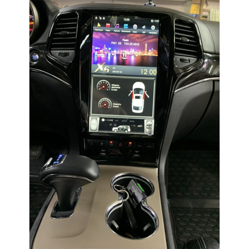 Магнитола Тесла CarMedia ZF-1823B-DSP Tesla-Style для JEEP Grand Cherokee 2013+ (Черная)
