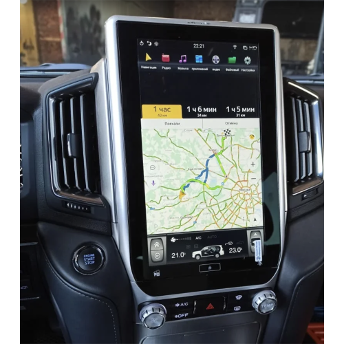 Магнитола Тесла CarMedia ZF-1807H-DSP Tesla-Style для Toyota Land Cruiser 200 2015-2018 на Android 9.0