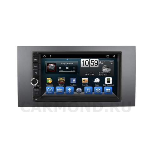Штатная магнитола CarMedia (KR-7141-RFO-N07) для Ford Focus 2, C-max, Fusion, Fiesta 2005-2012 на Android 9.0