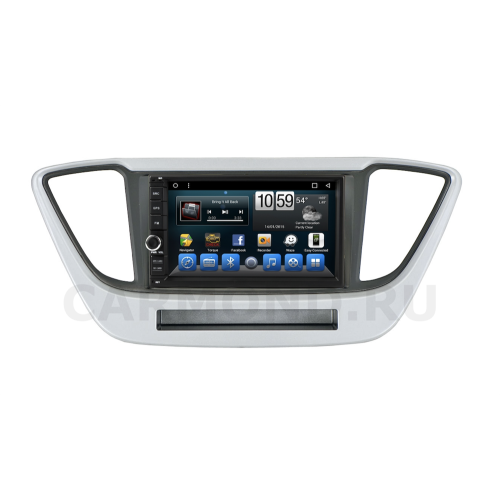 Штатная магнитола CarMedia (KR-7141-RHY-N55) для Hyundai Solaris II 2017-2020 на Android 9.0