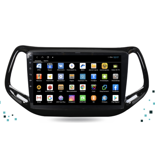Штатная магнитола Parafar для Jeep Compass II 2017-2024 на Android 12.0 (PF997XHD)